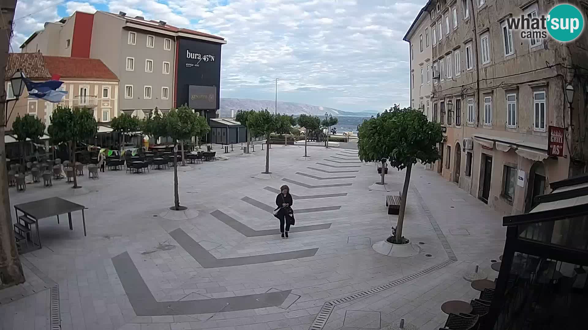 Centro della città di Senj – Piazza Pavlin – Live Cam Dalmazia