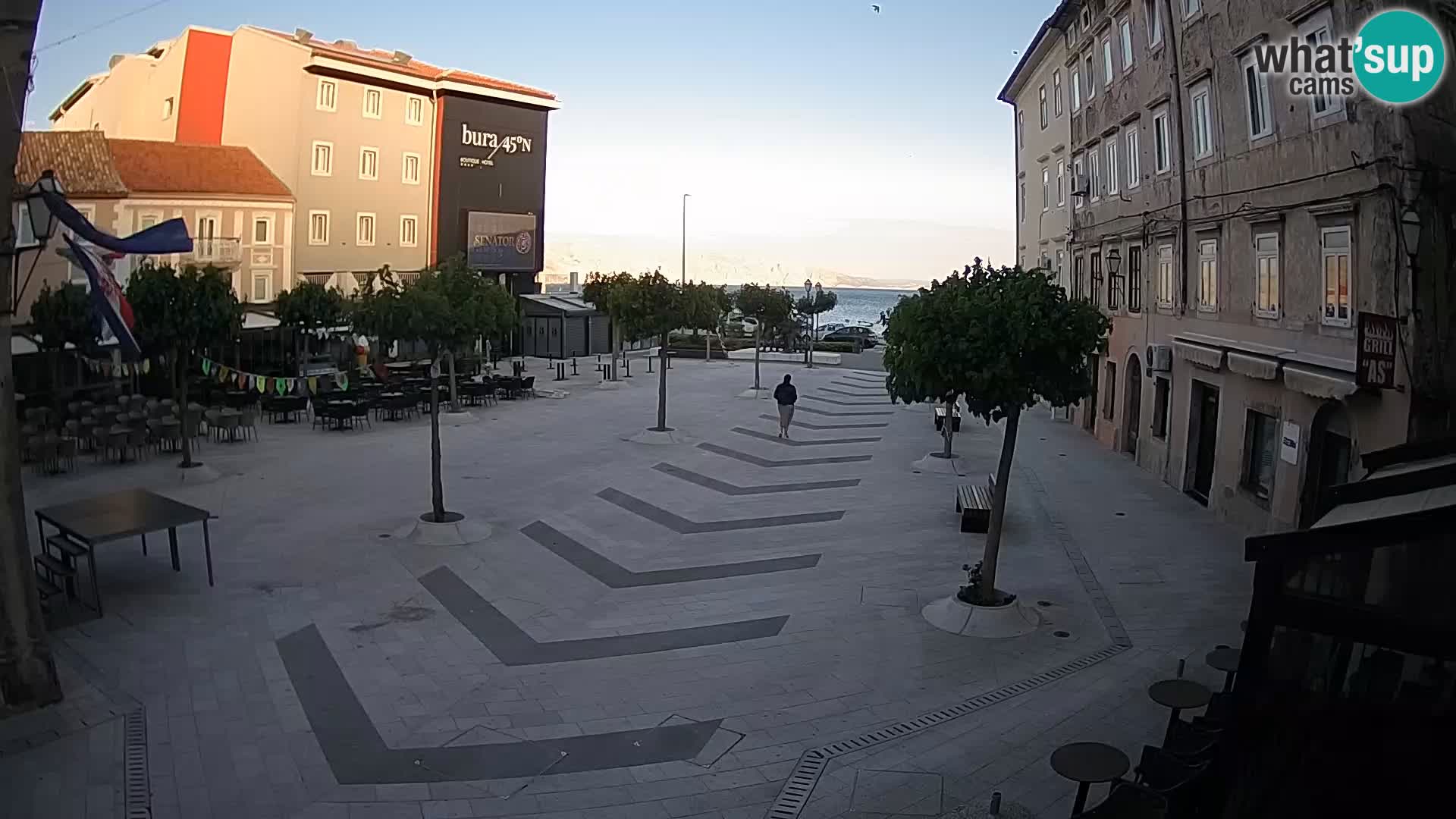 Center mesta Senj – Pavlinski trg – spletne kamere Dalmacija