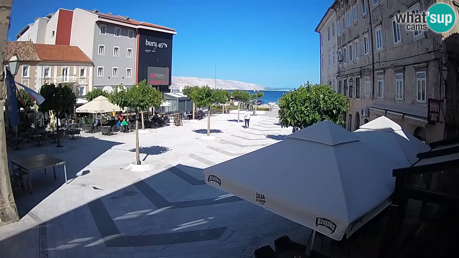 Centro de la ciudad de Senj – plaza Pavlin – Live Cam Dalmacia
