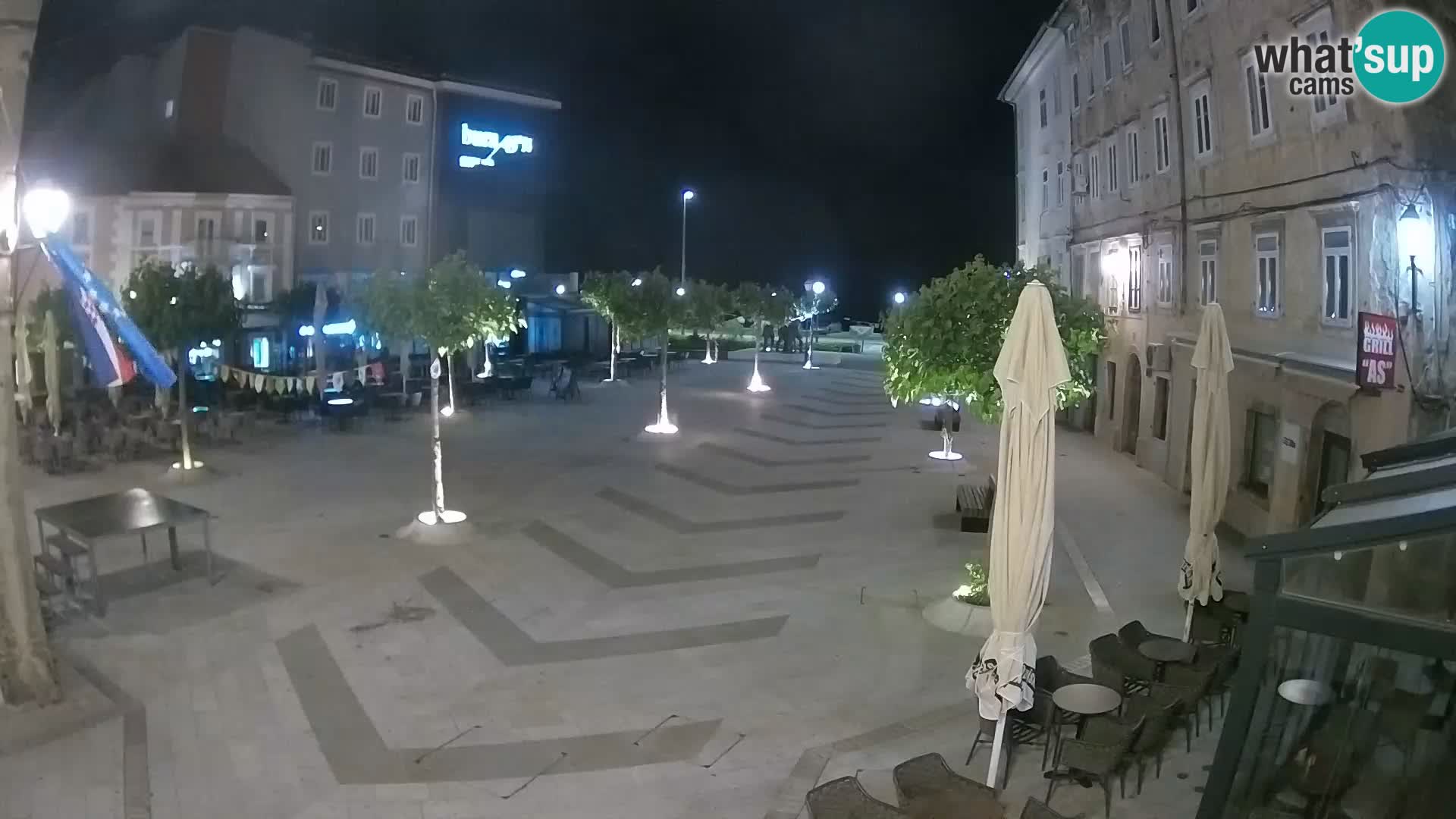 Zentrum der Stadt Senj – Pavlin platz – Live Cam Dalmatia