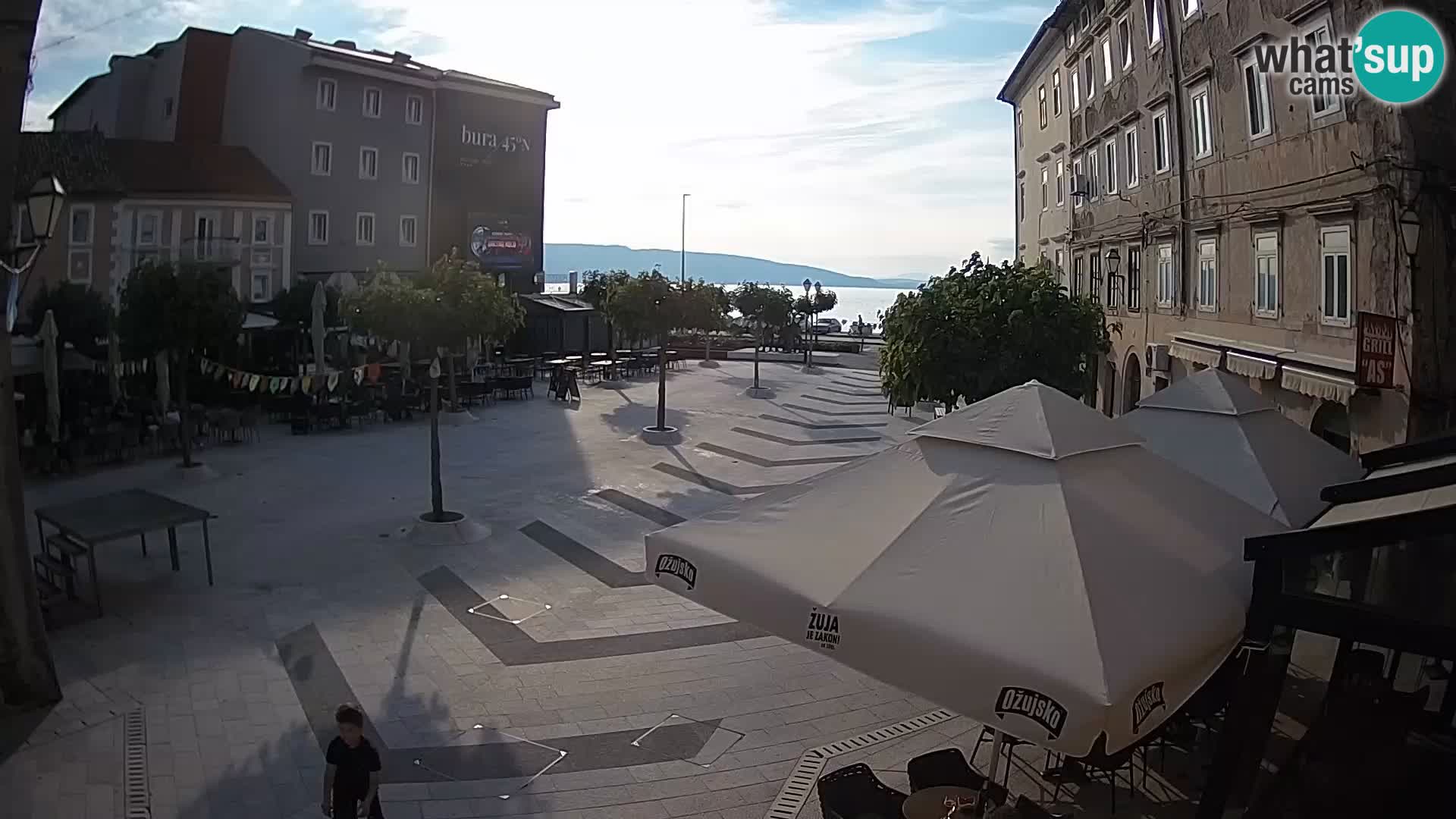 Centro de la ciudad de Senj – plaza Pavlin – Live Cam Dalmacia