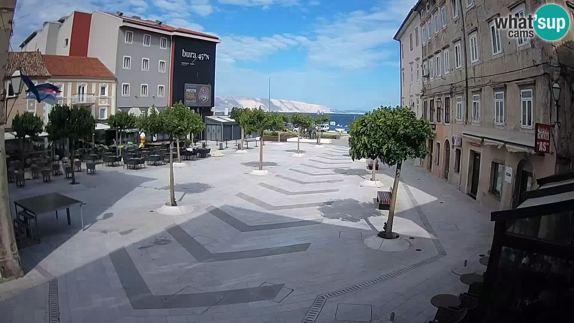 Centro della città di Senj – Piazza Pavlin – Live Cam Dalmazia