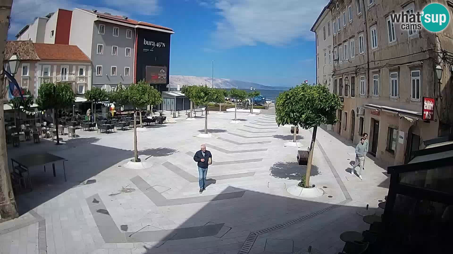 Centre de la ville de Senj – Place Pavlin – Live Cam Dalmatie