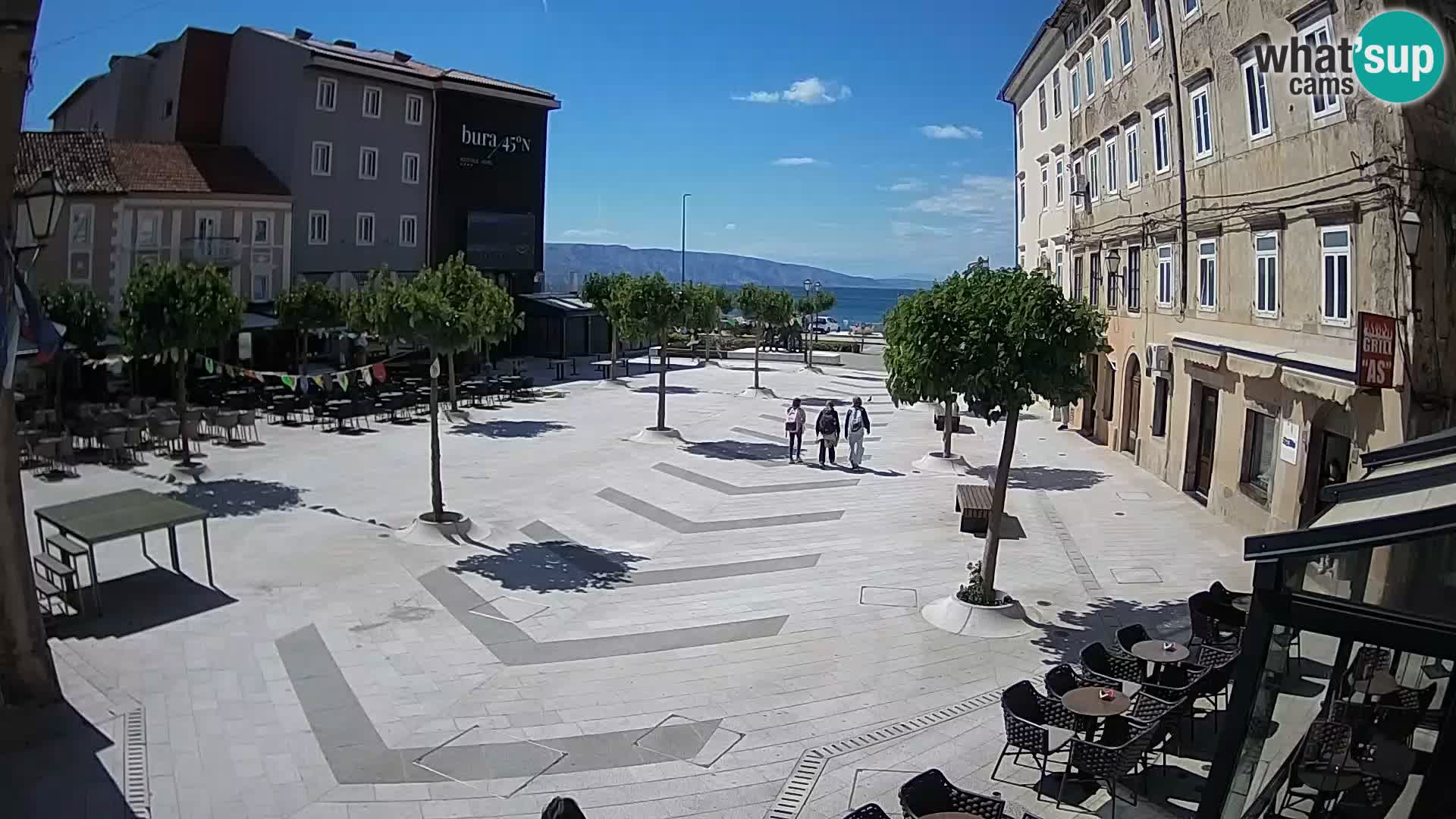 Centro de la ciudad de Senj – plaza Pavlin – Live Cam Dalmacia