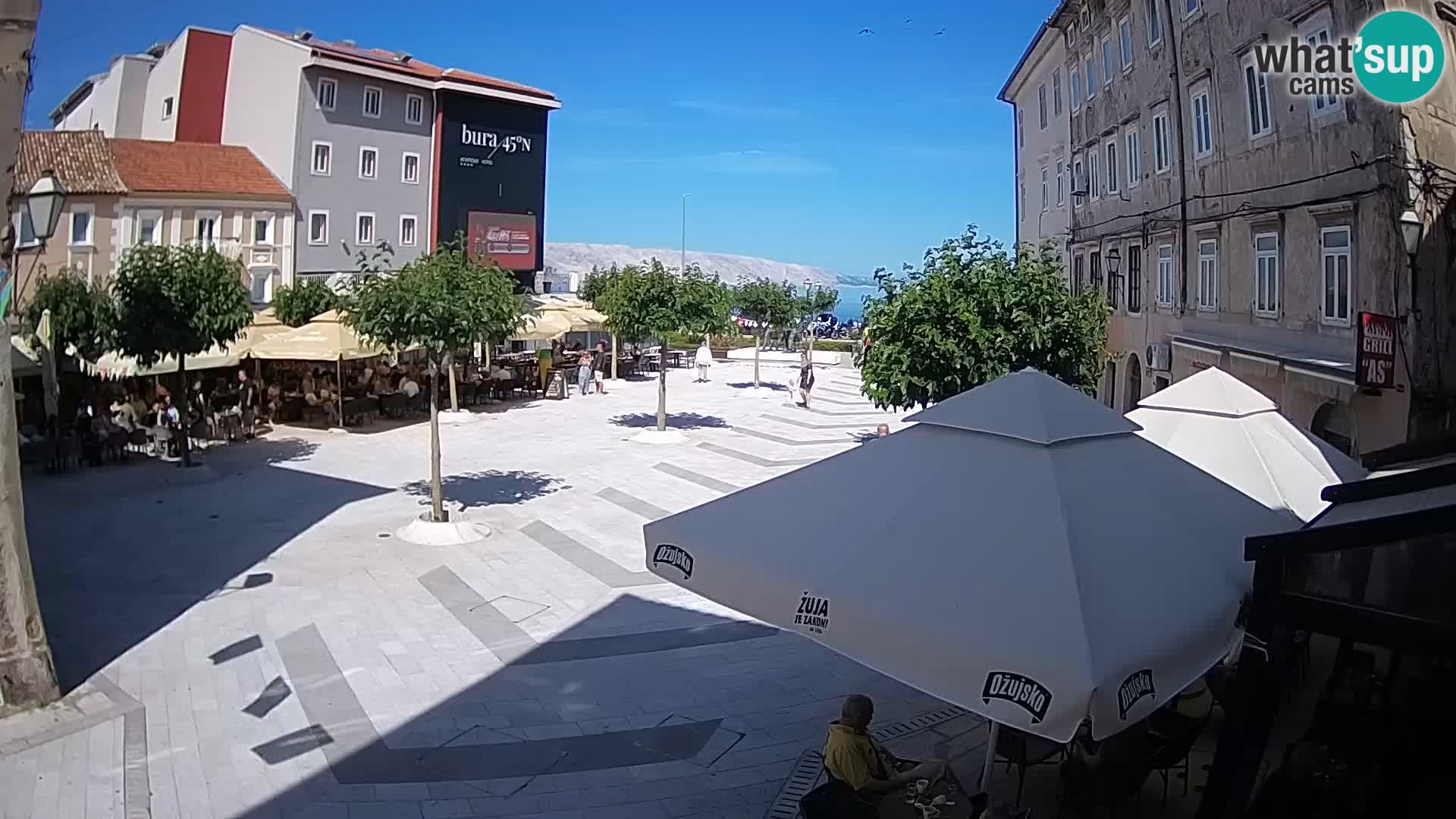 Centro de la ciudad de Senj – plaza Pavlin – Live Cam Dalmacia
