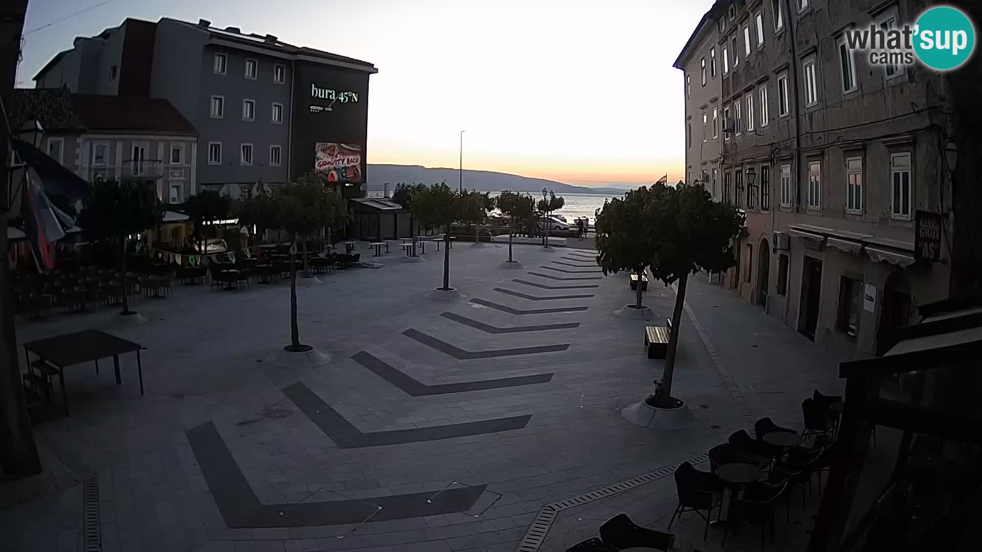Centre de la ville de Senj – Place Pavlin – Live Cam Dalmatie