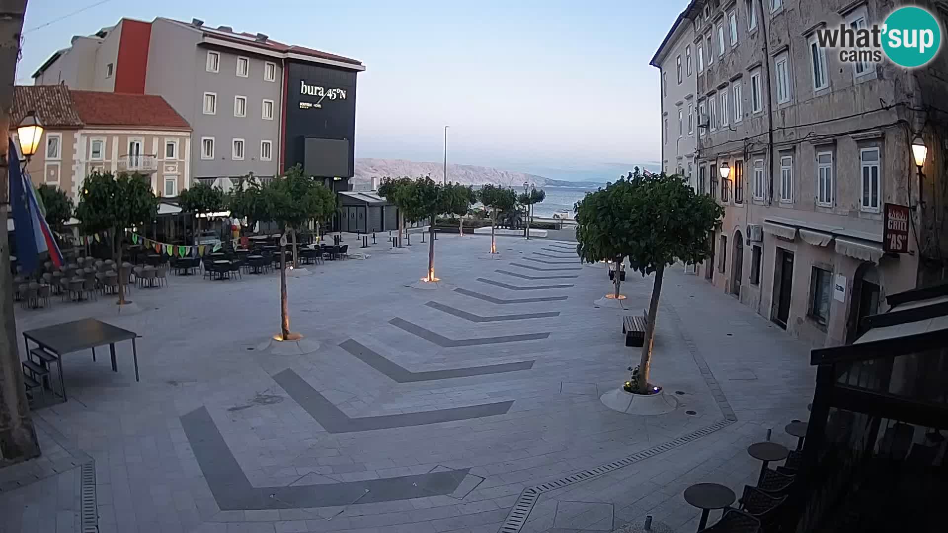 Center of Senj city – Pavlin square – Live Cam Dalmatia