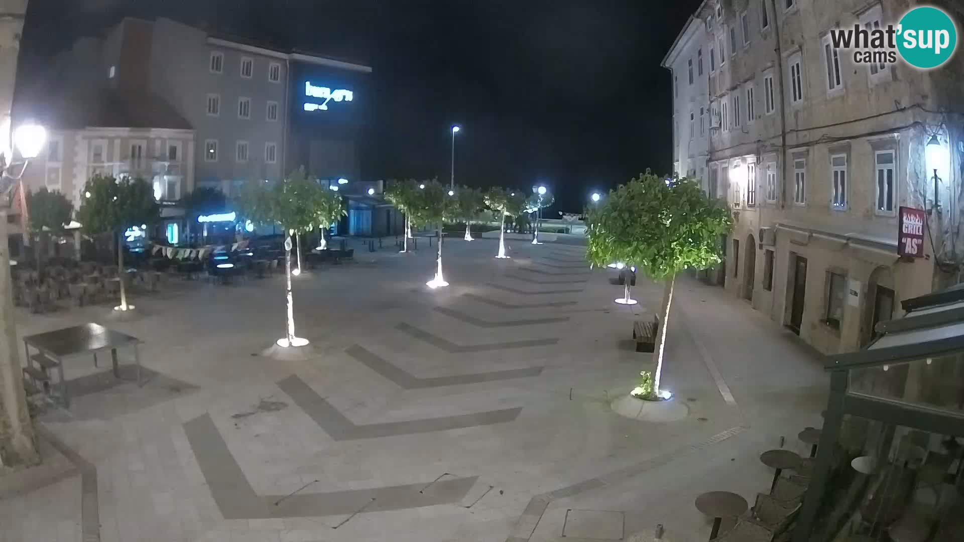 Center mesta Senj – Pavlinski trg – spletne kamere Dalmacija