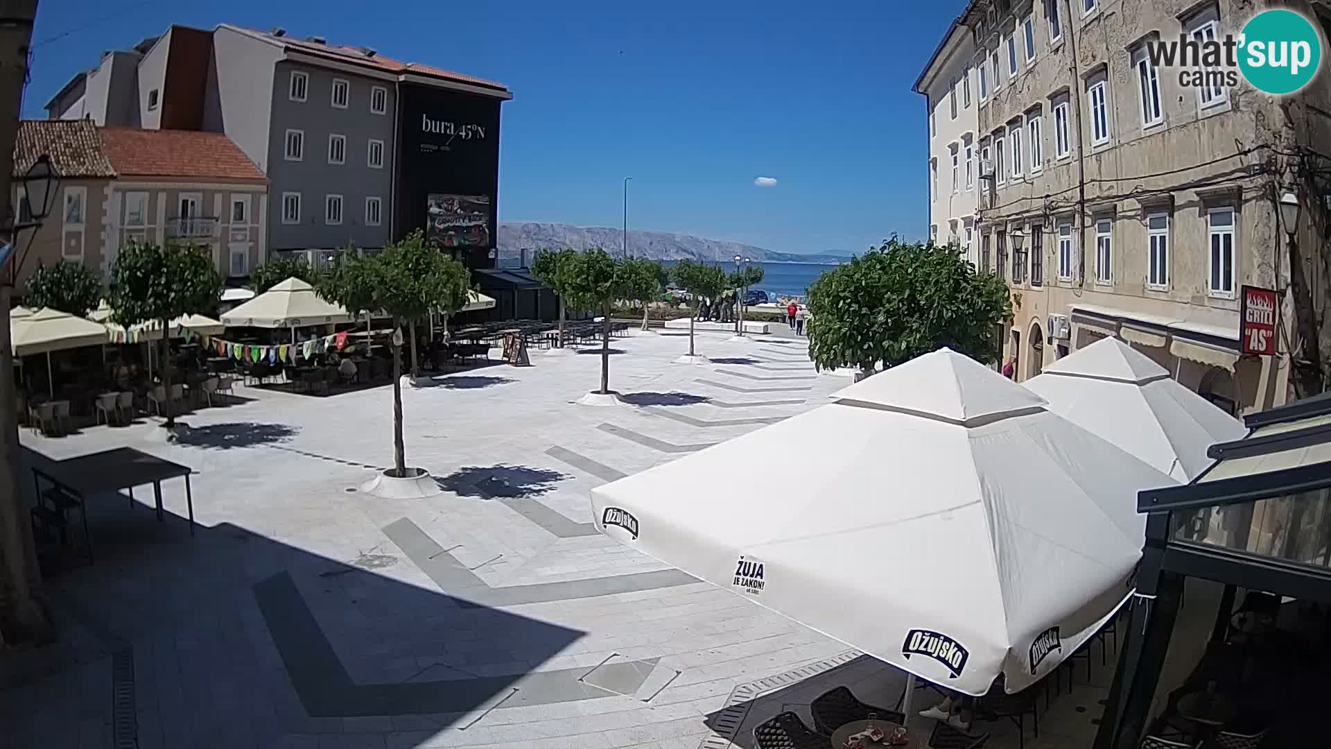 Center mesta Senj – Pavlinski trg – spletne kamere Dalmacija