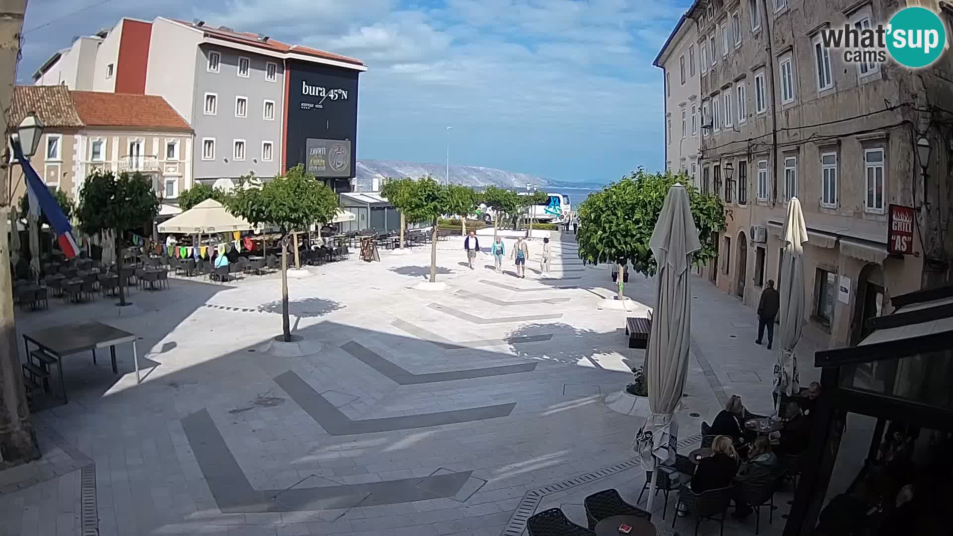 Centro della città di Senj – Piazza Pavlin – Live Cam Dalmazia