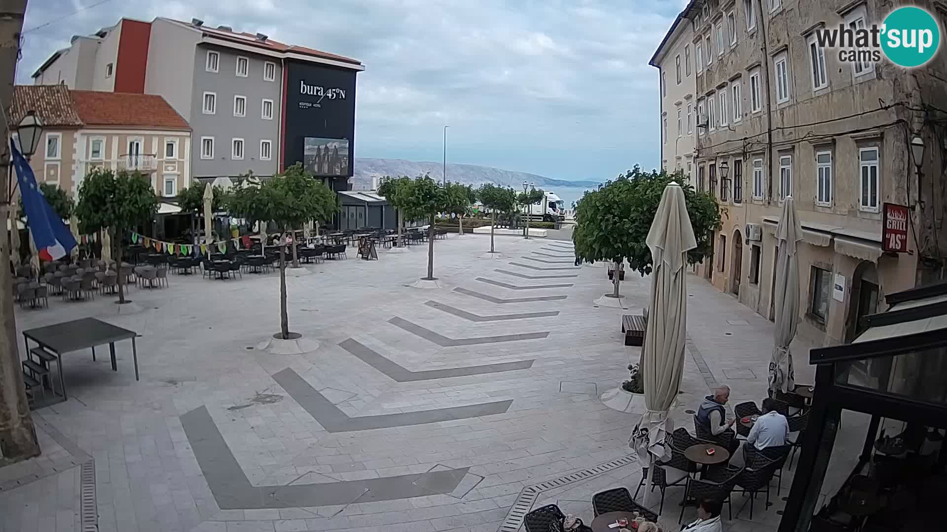 Center of Senj city – Pavlin square – Live Cam Dalmatia