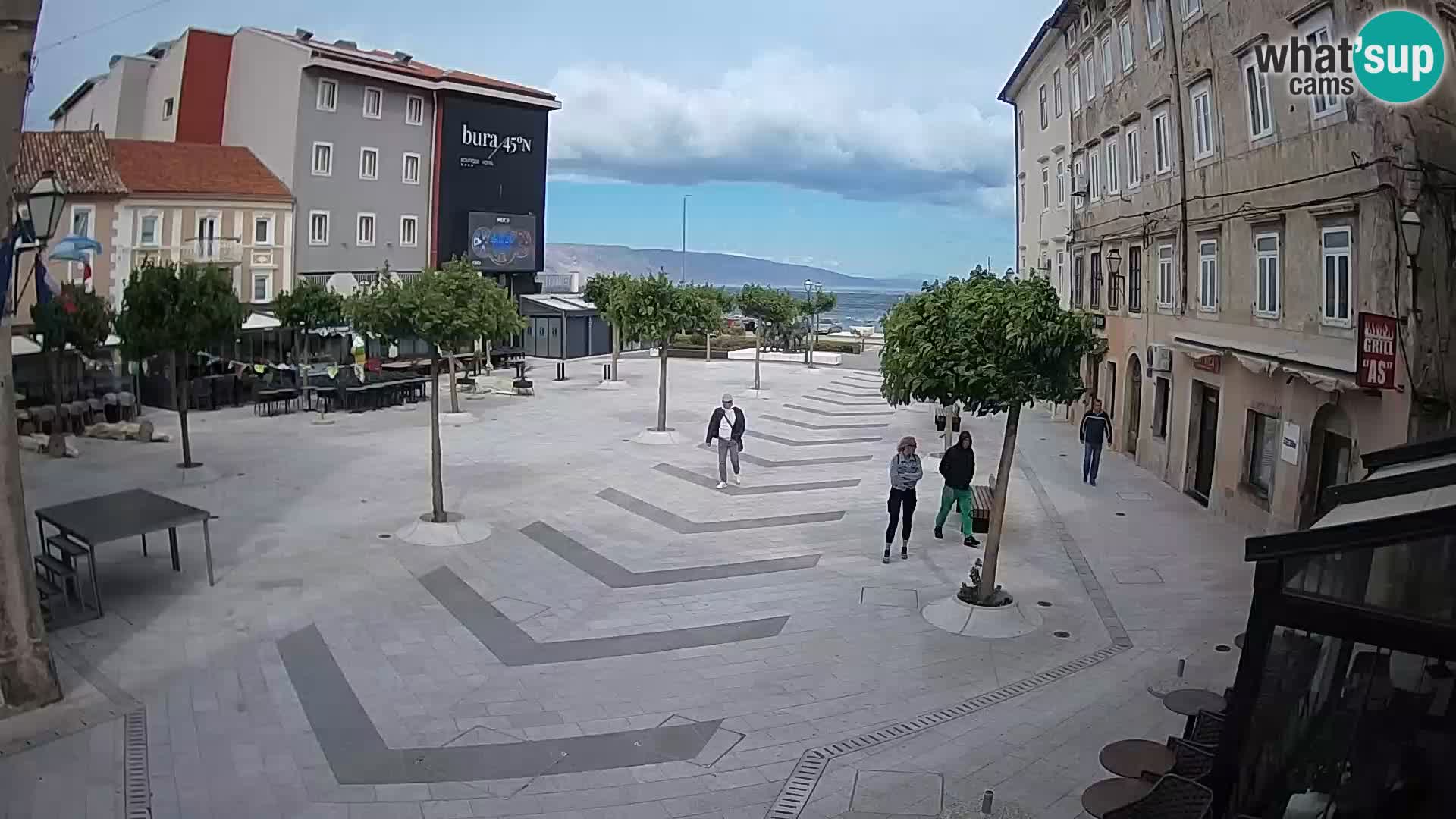 Center mesta Senj – Pavlinski trg – spletne kamere Dalmacija