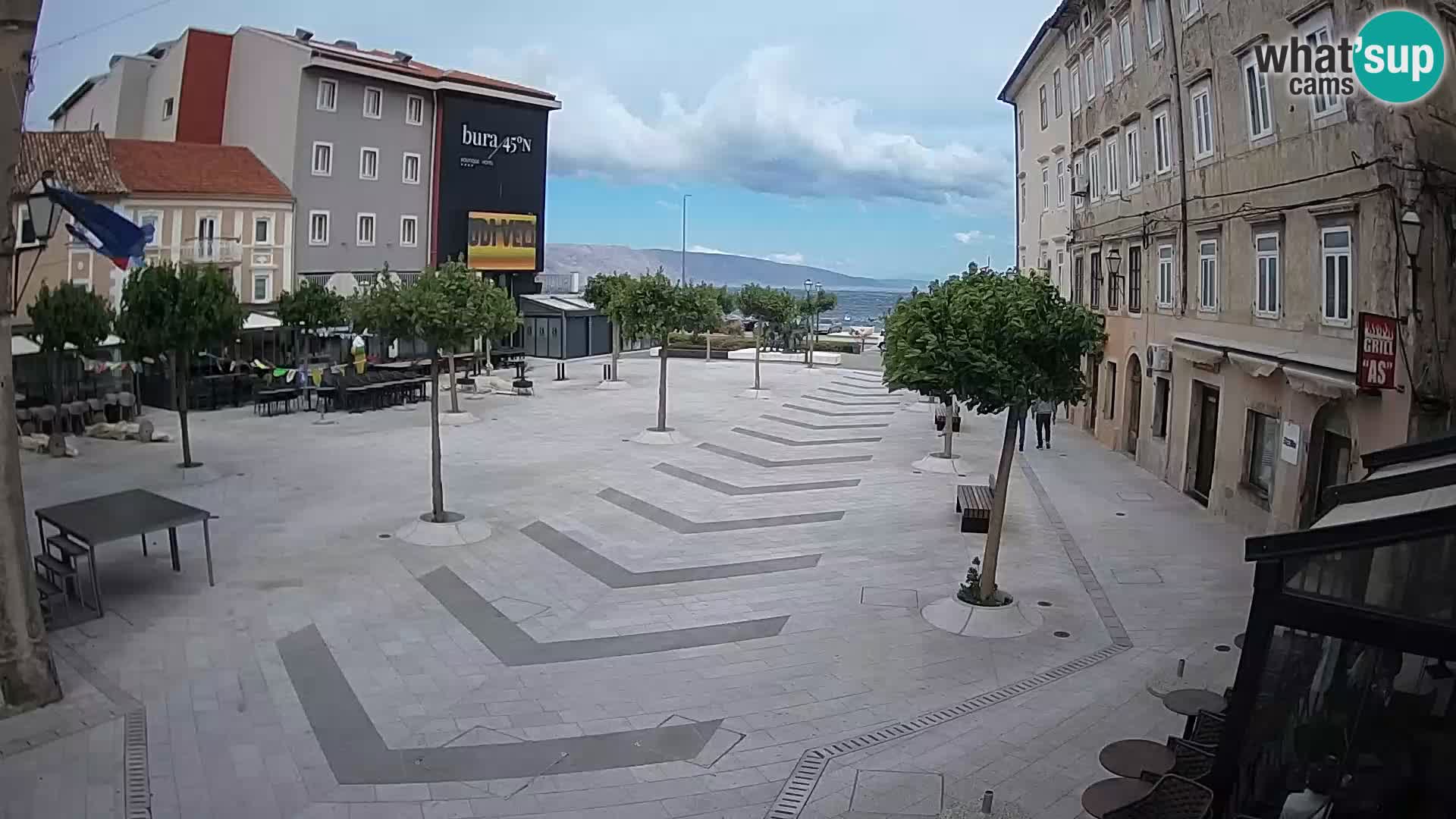 Centro de la ciudad de Senj – plaza Pavlin – Live Cam Dalmacia