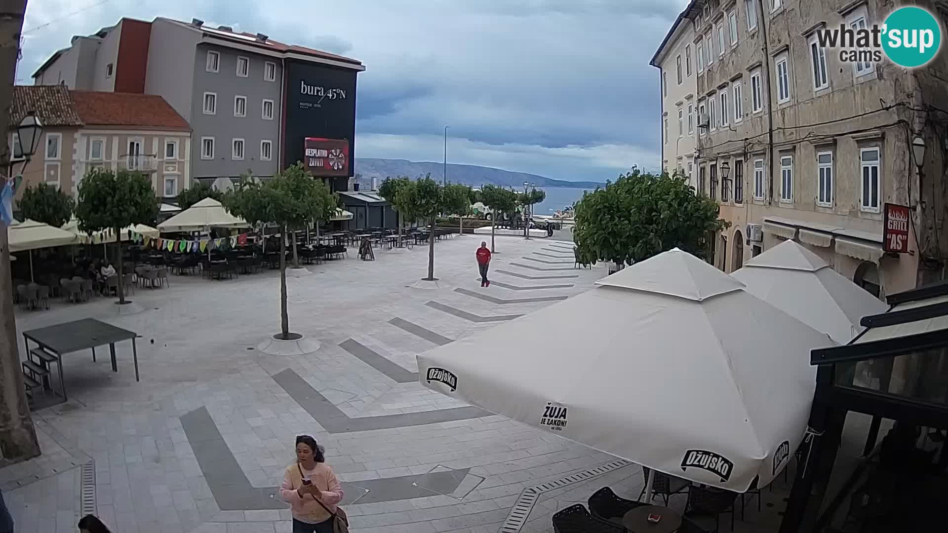 Center of Senj city – Pavlin square – Live Cam Dalmatia