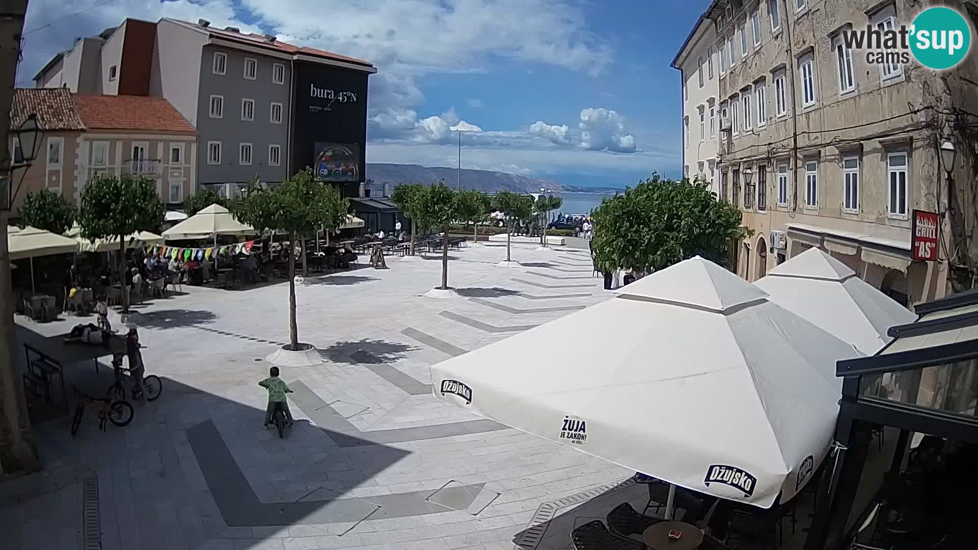 Centro della città di Senj – Piazza Pavlin – Live Cam Dalmazia