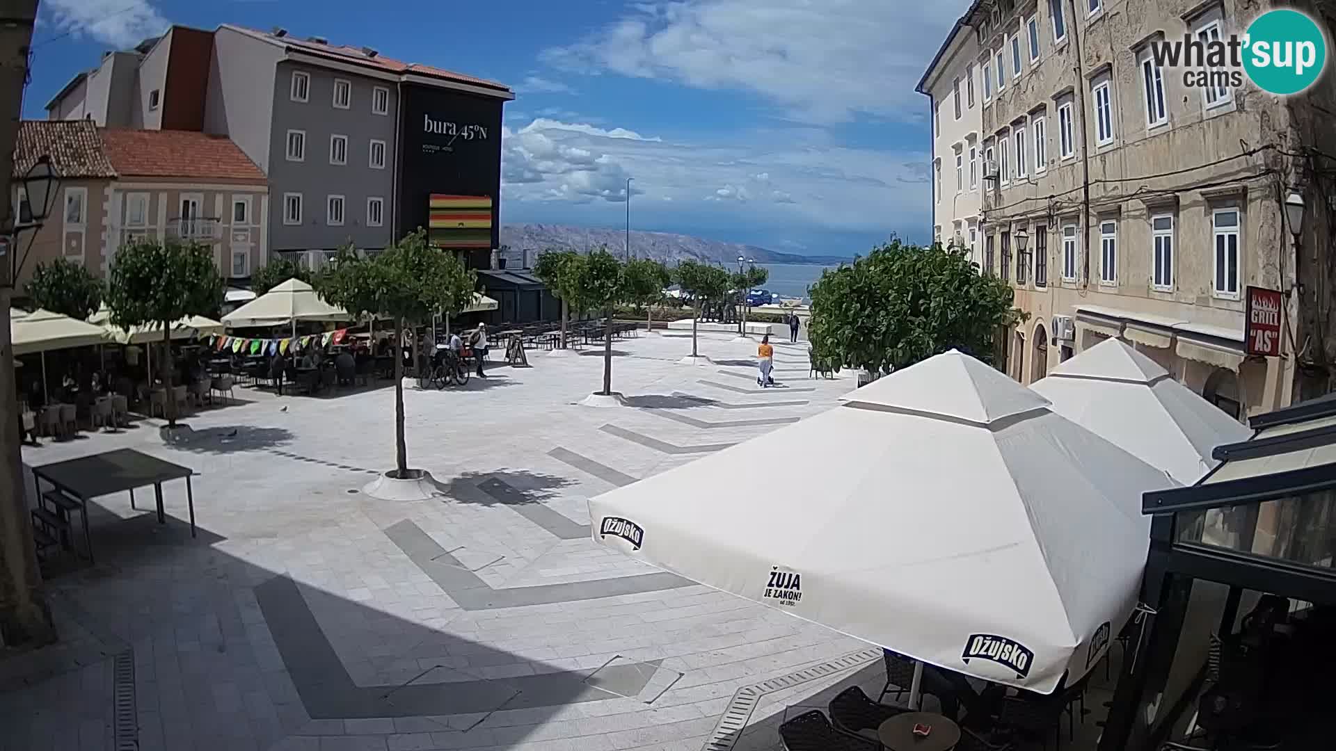 Centre de la ville de Senj – Place Pavlin – Live Cam Dalmatie