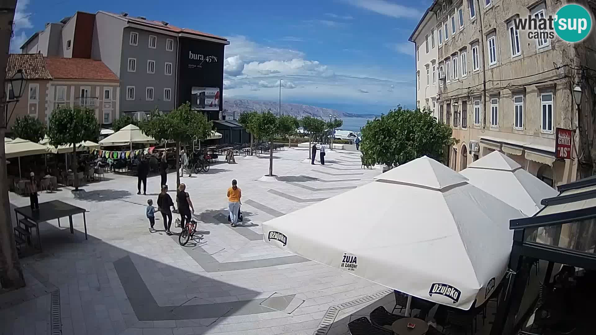 Center mesta Senj – Pavlinski trg – spletne kamere Dalmacija