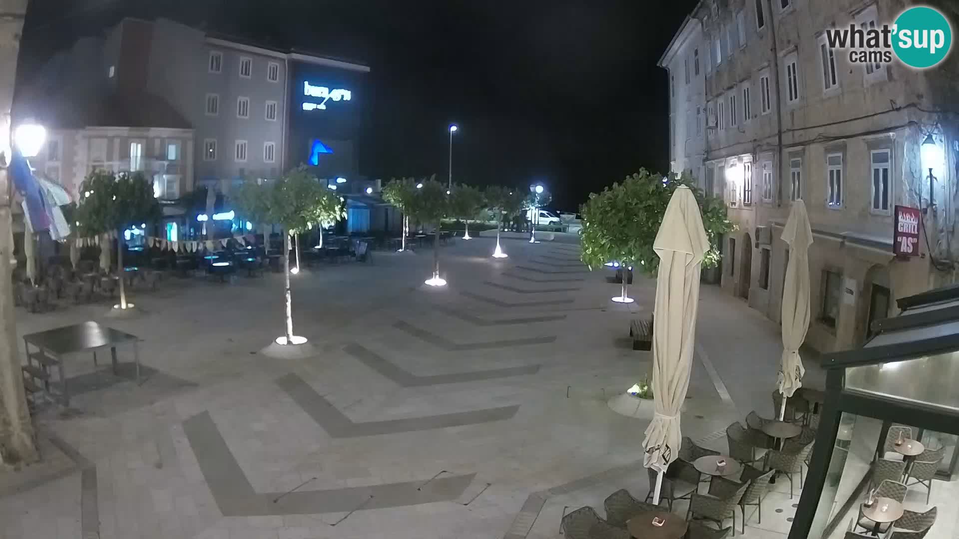 Centro de la ciudad de Senj – plaza Pavlin – Live Cam Dalmacia