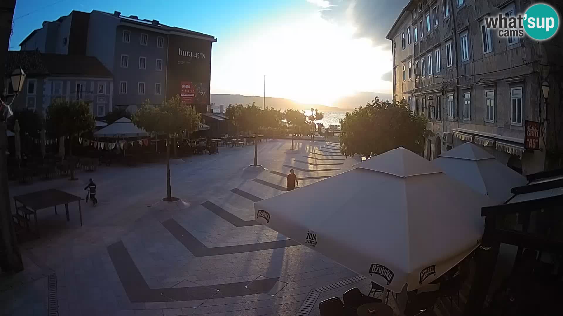 Centro de la ciudad de Senj – plaza Pavlin – Live Cam Dalmacia