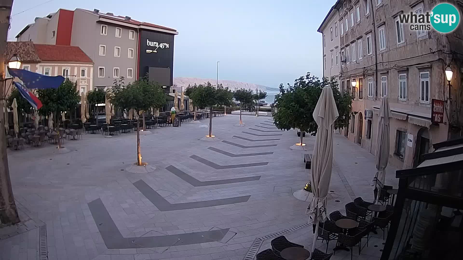 Center of Senj city – Pavlin square – Live Cam Dalmatia