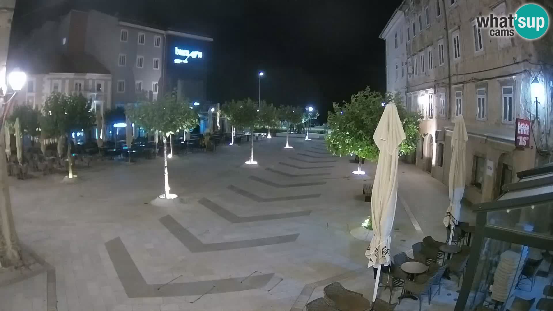 Centre de la ville de Senj – Place Pavlin – Live Cam Dalmatie
