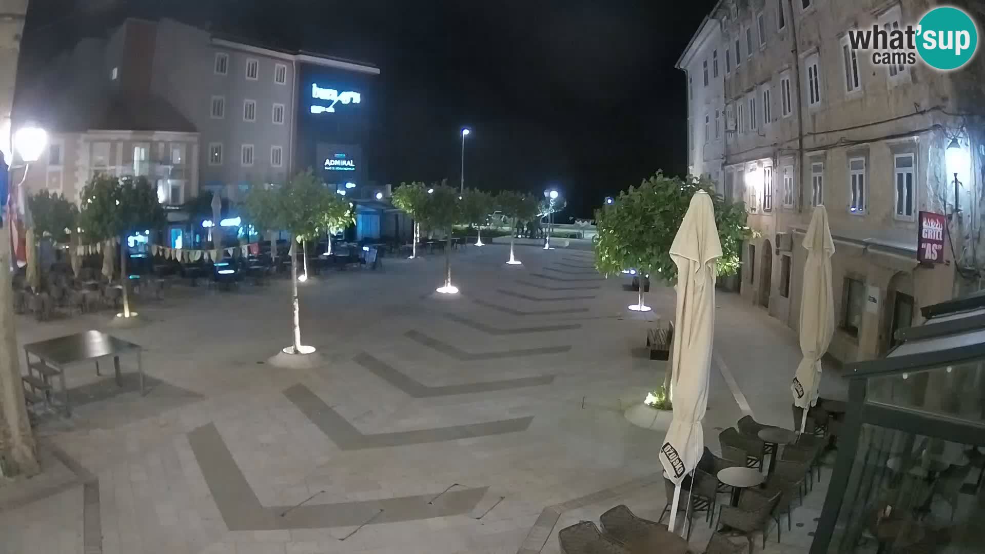 Centro della città di Senj – Piazza Pavlin – Live Cam Dalmazia