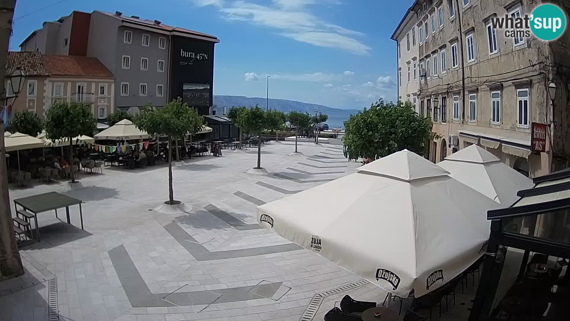 Centro della città di Senj – Piazza Pavlin – Live Cam Dalmazia