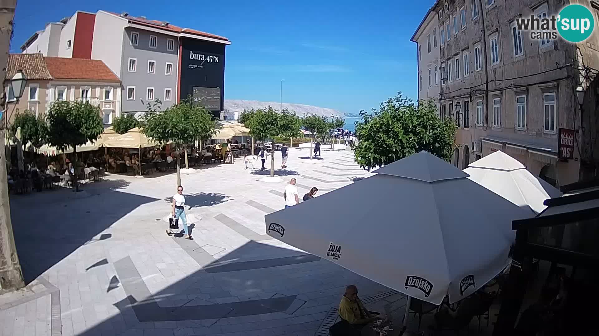 Centro della città di Senj – Piazza Pavlin – Live Cam Dalmazia