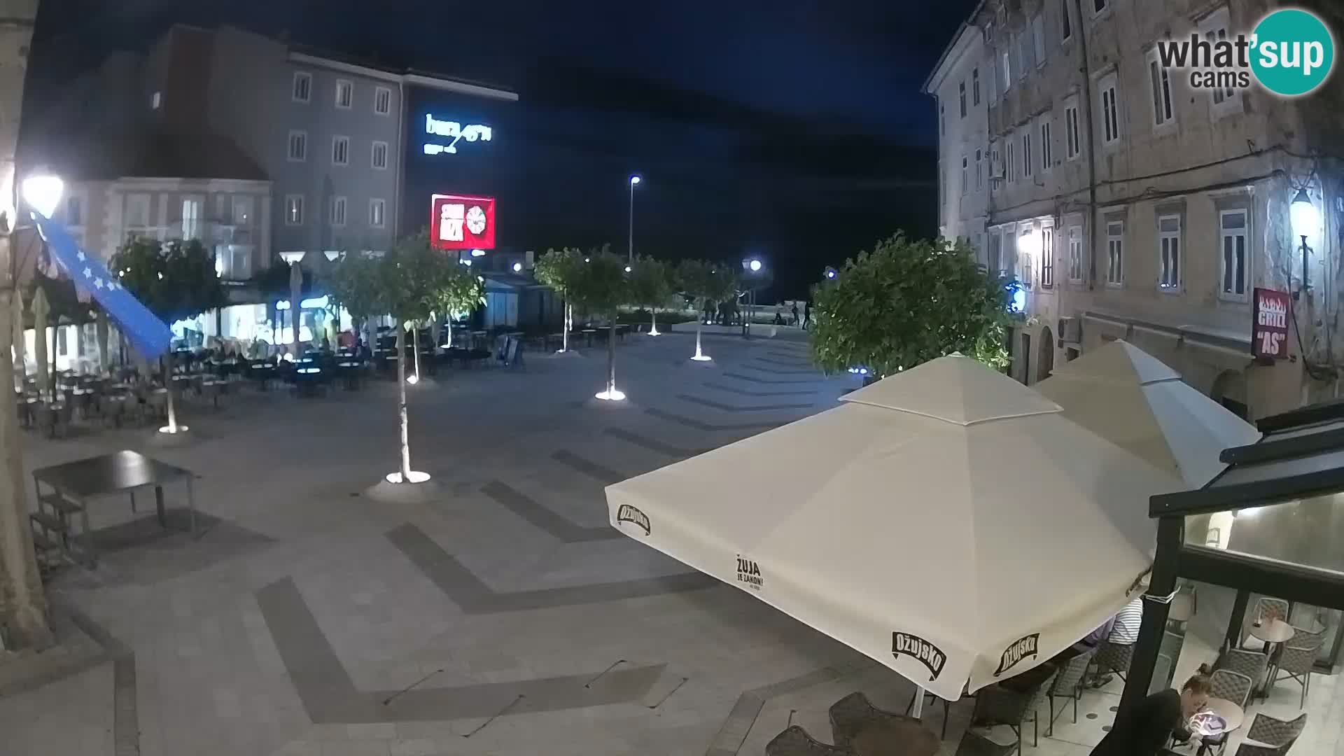 Centro de la ciudad de Senj – plaza Pavlin – Live Cam Dalmacia
