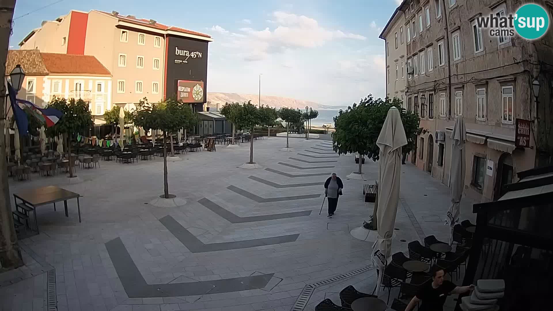 Zentrum der Stadt Senj – Pavlin platz – Live Cam Dalmatia