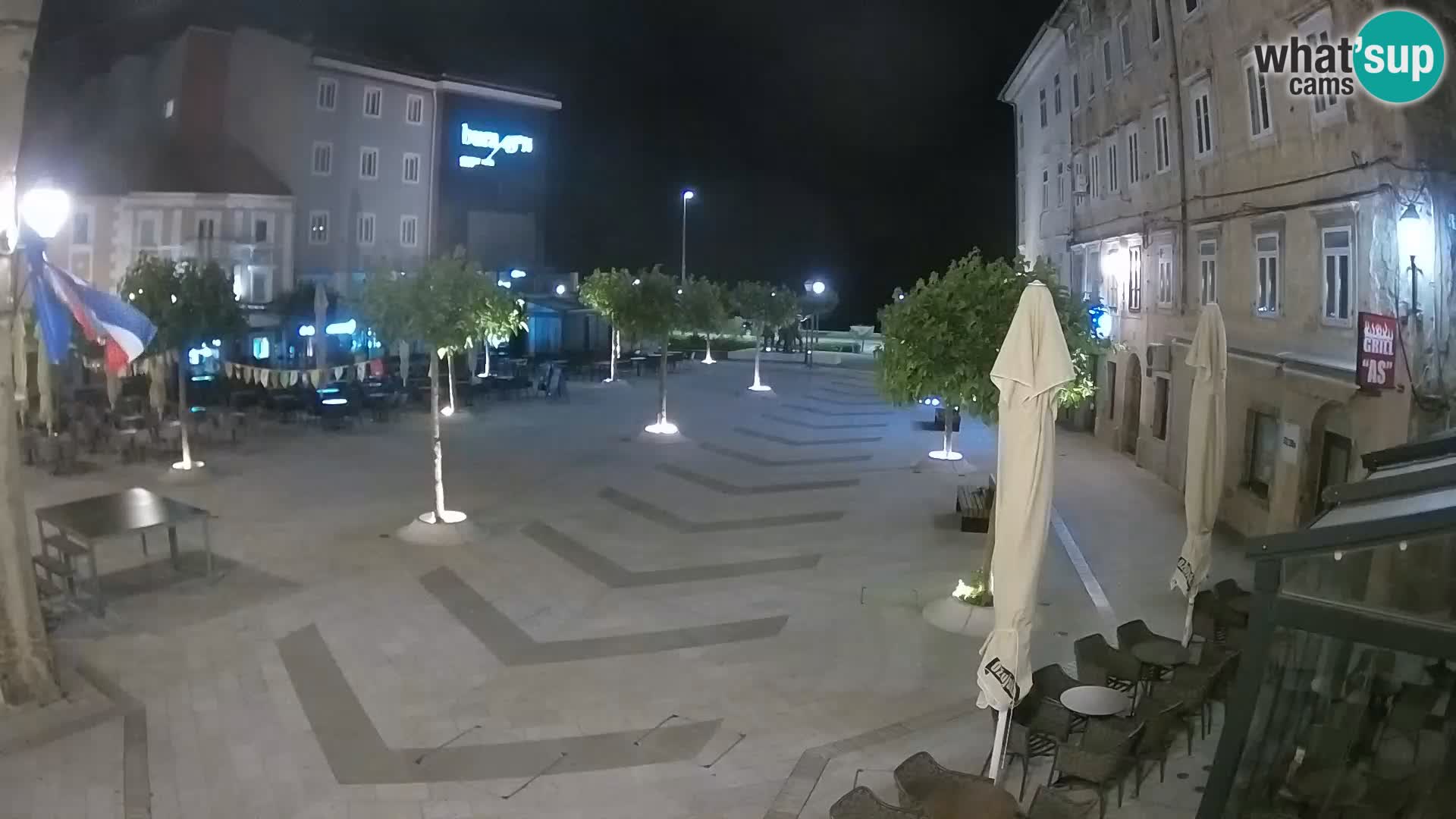 Centro della città di Senj – Piazza Pavlin – Live Cam Dalmazia