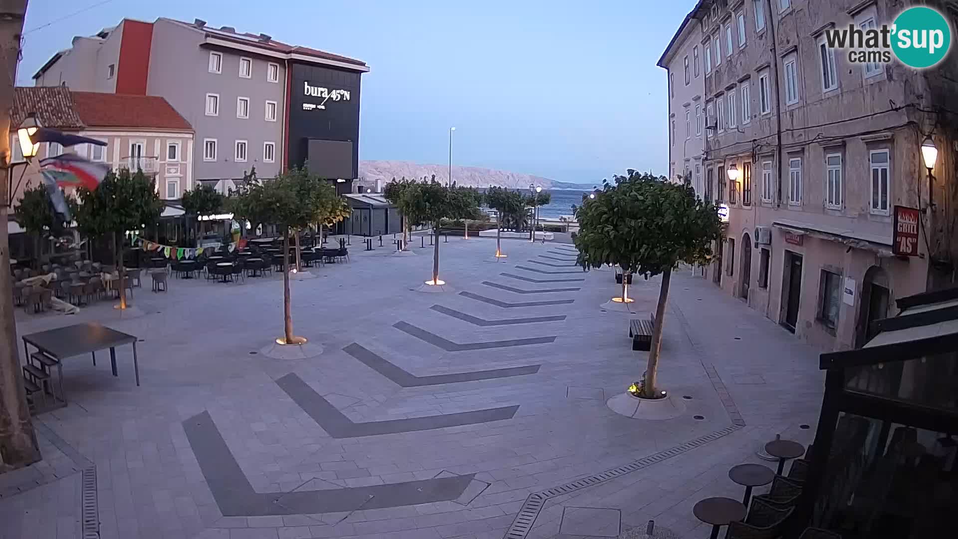 Center of Senj city – Pavlin square – Live Cam Dalmatia