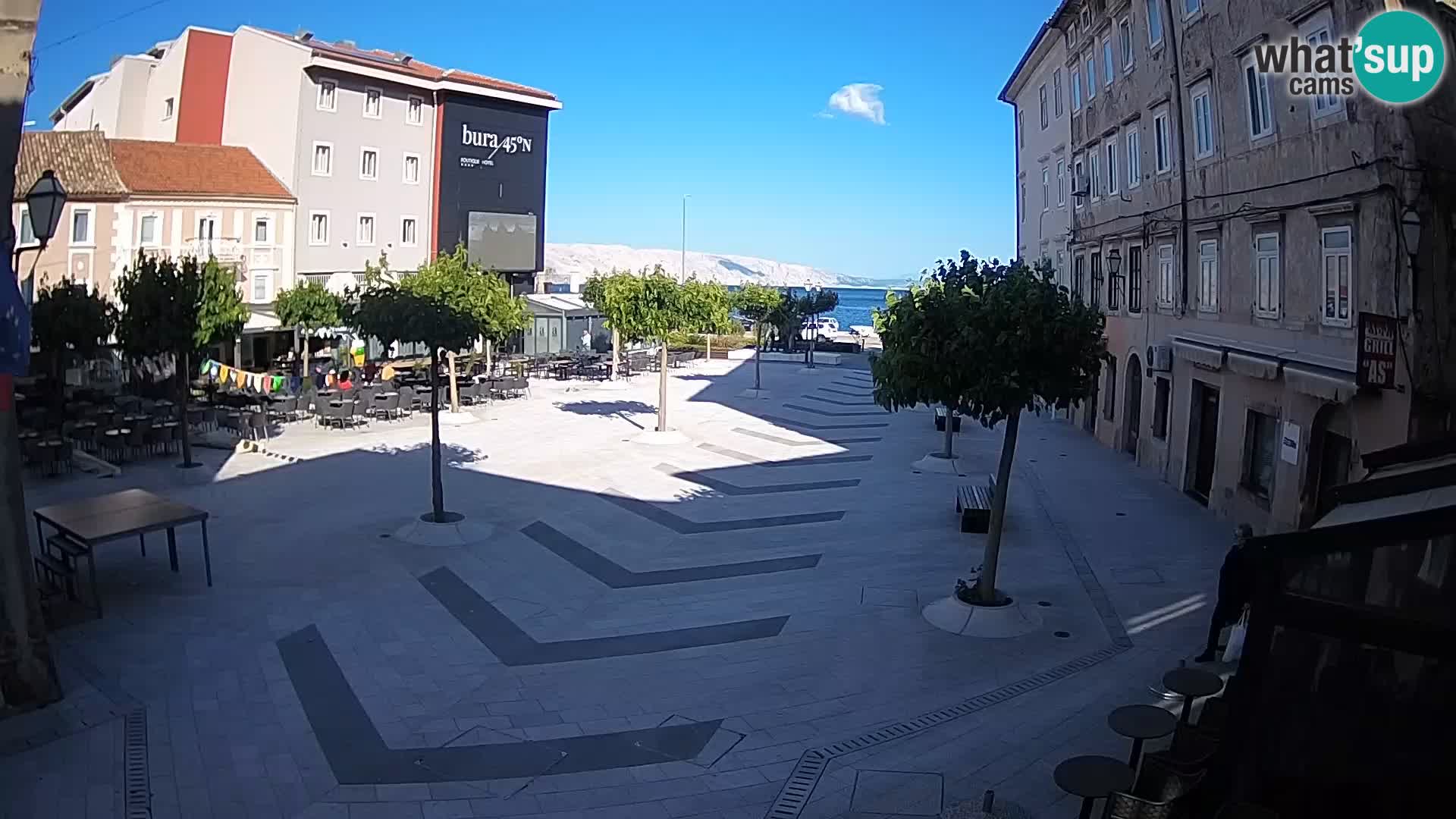 Centro de la ciudad de Senj – plaza Pavlin – Live Cam Dalmacia