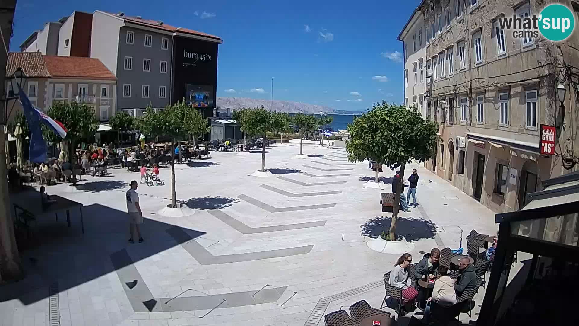 Center of Senj city – Pavlin square – Live Cam Dalmatia