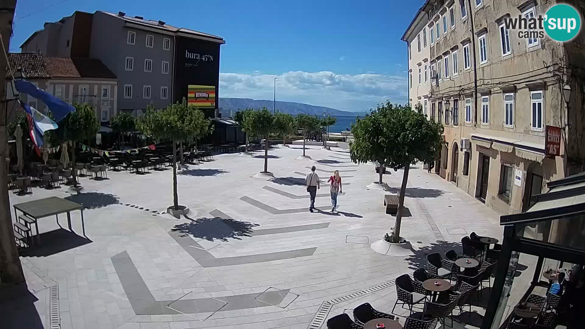 Centro della città di Senj – Piazza Pavlin – Live Cam Dalmazia