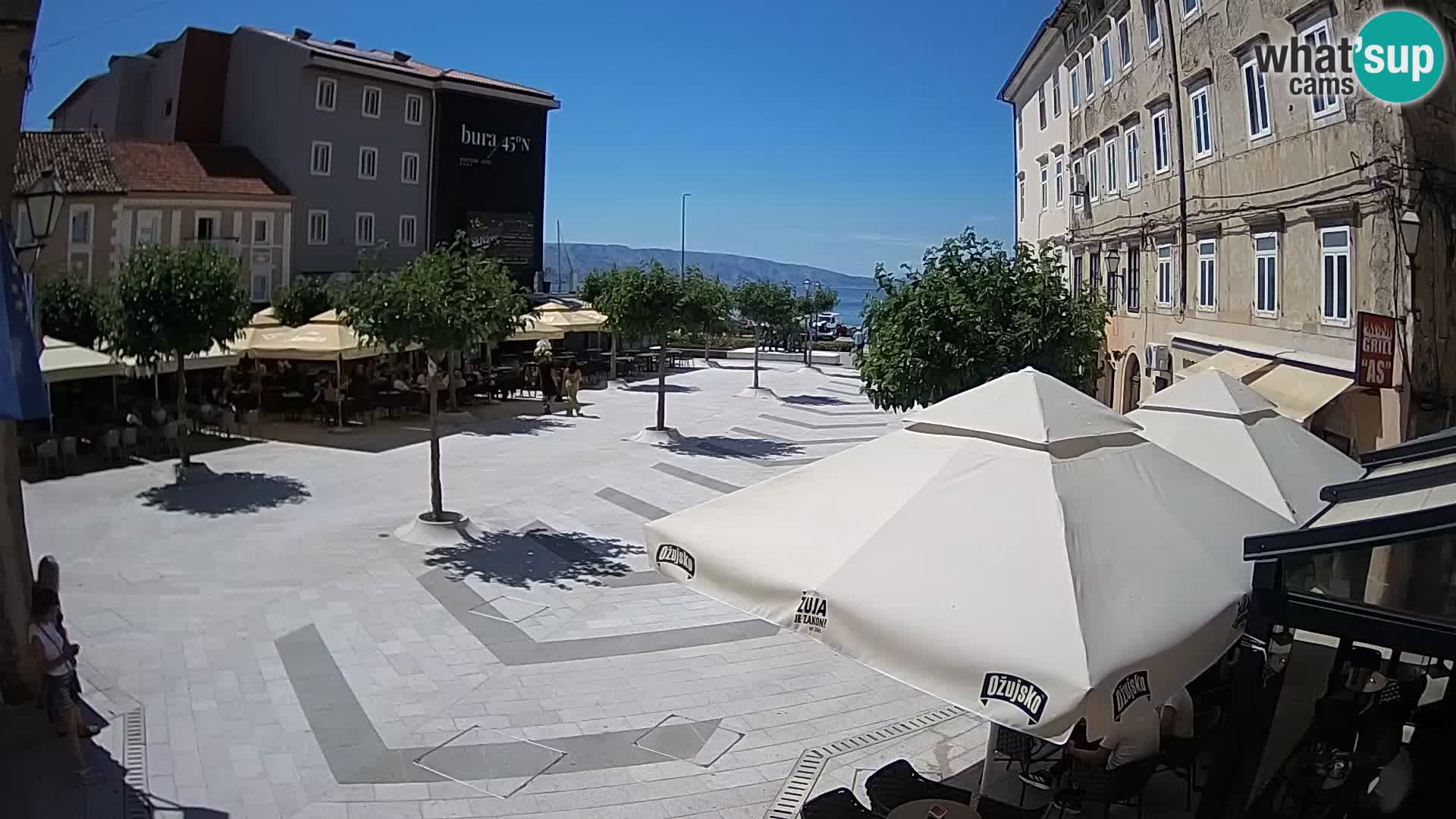Centre de la ville de Senj – Place Pavlin – Live Cam Dalmatie
