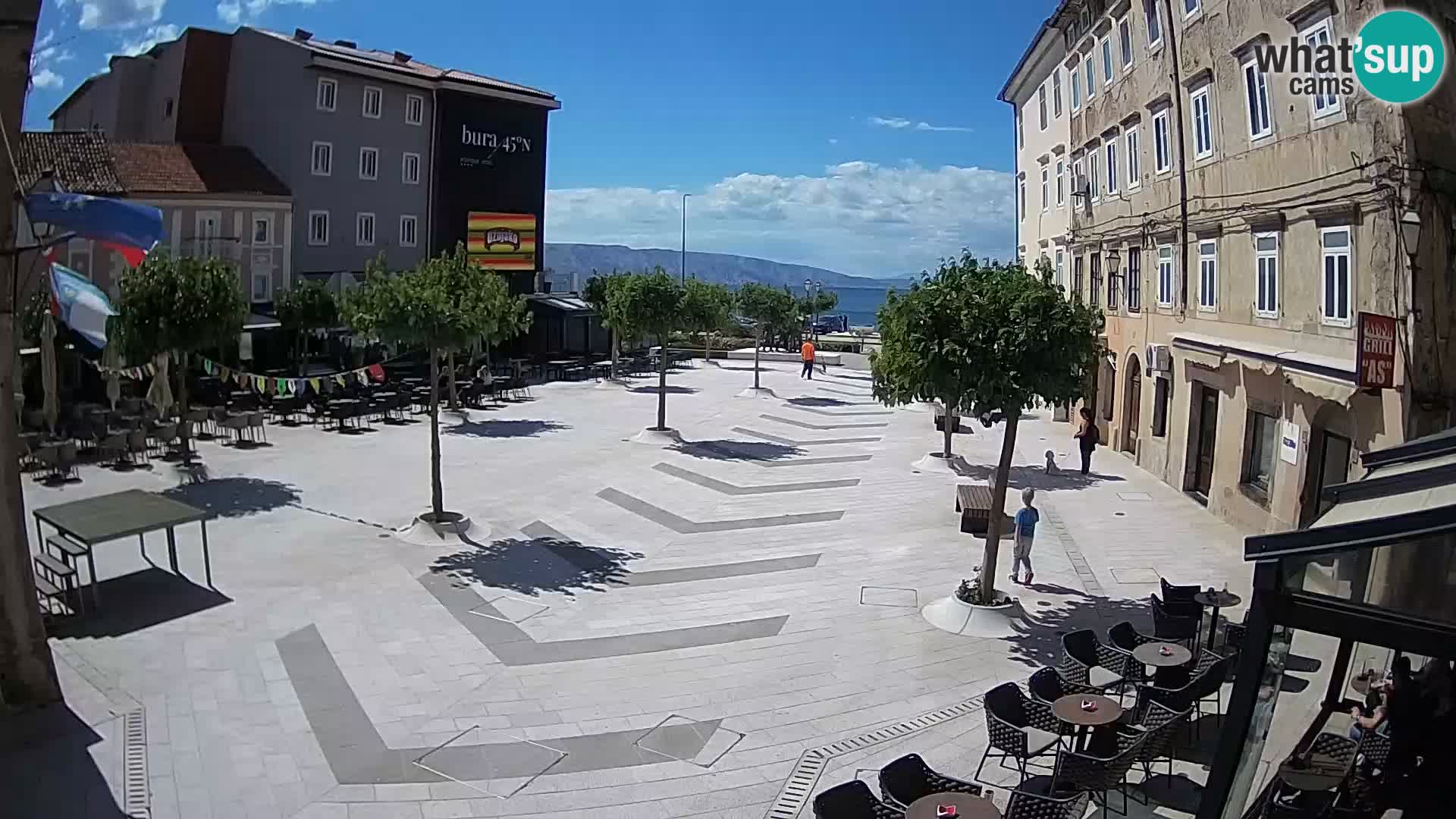 Centro de la ciudad de Senj – plaza Pavlin – Live Cam Dalmacia