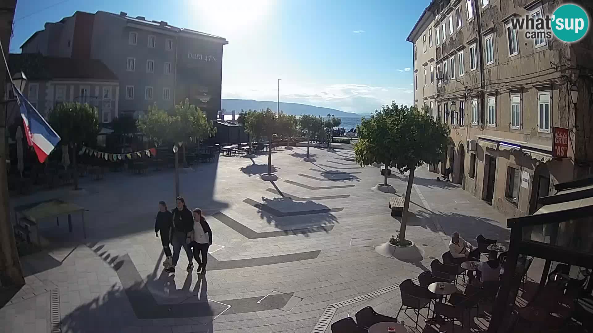 Centro de la ciudad de Senj – plaza Pavlin – Live Cam Dalmacia
