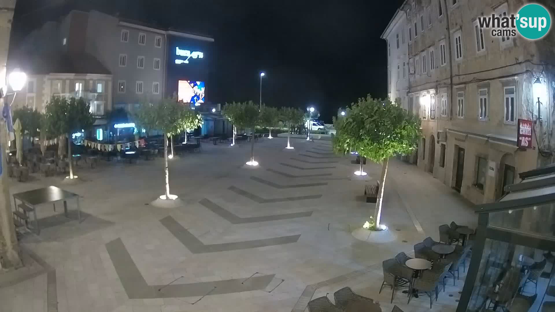 Centro de la ciudad de Senj – plaza Pavlin – Live Cam Dalmacia