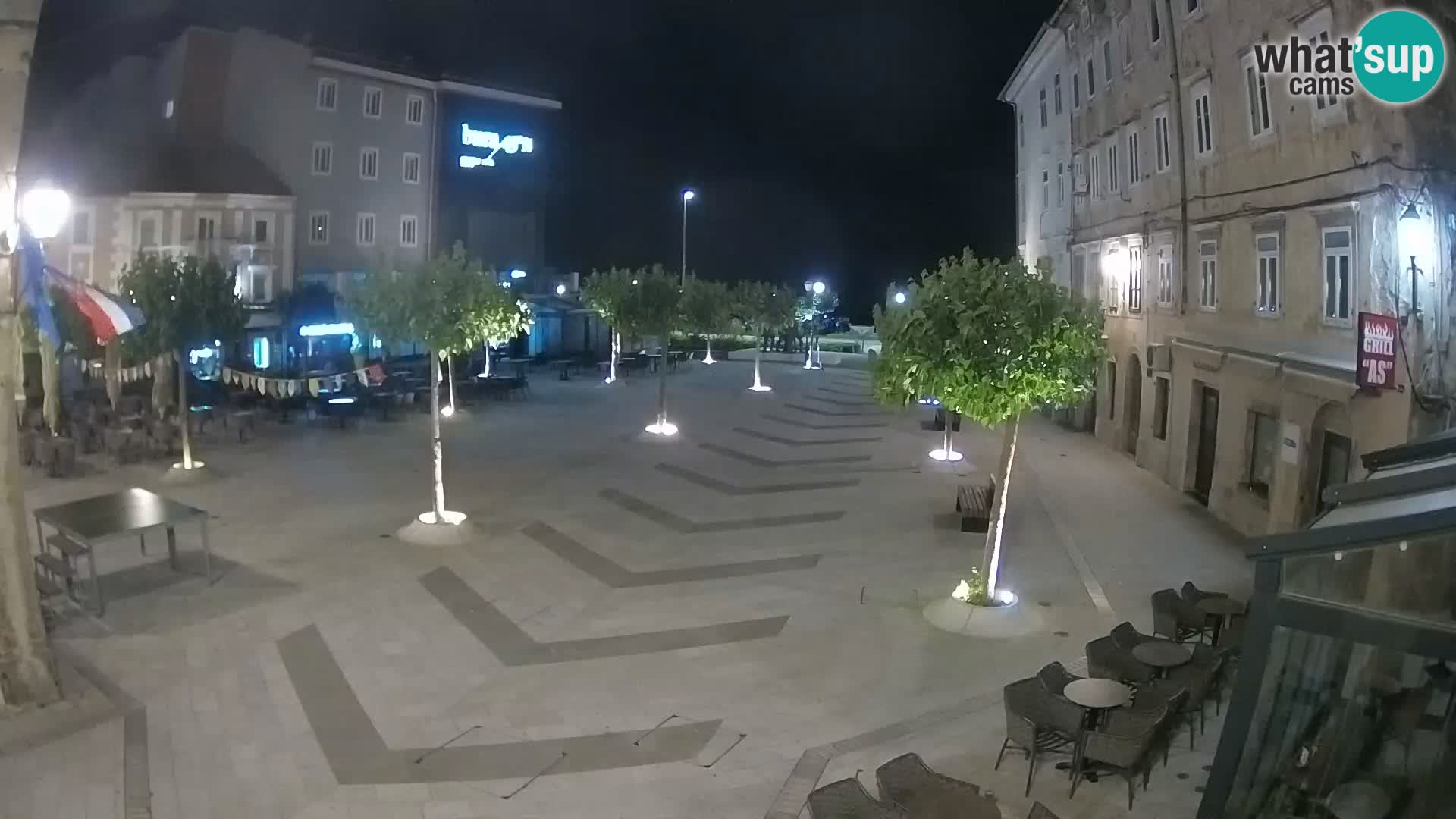 Centro de la ciudad de Senj – plaza Pavlin – Live Cam Dalmacia