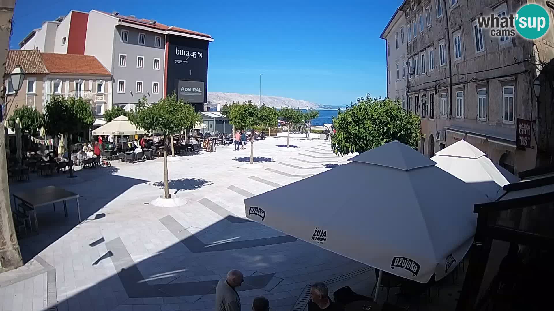 Centro della città di Senj – Piazza Pavlin – Live Cam Dalmazia