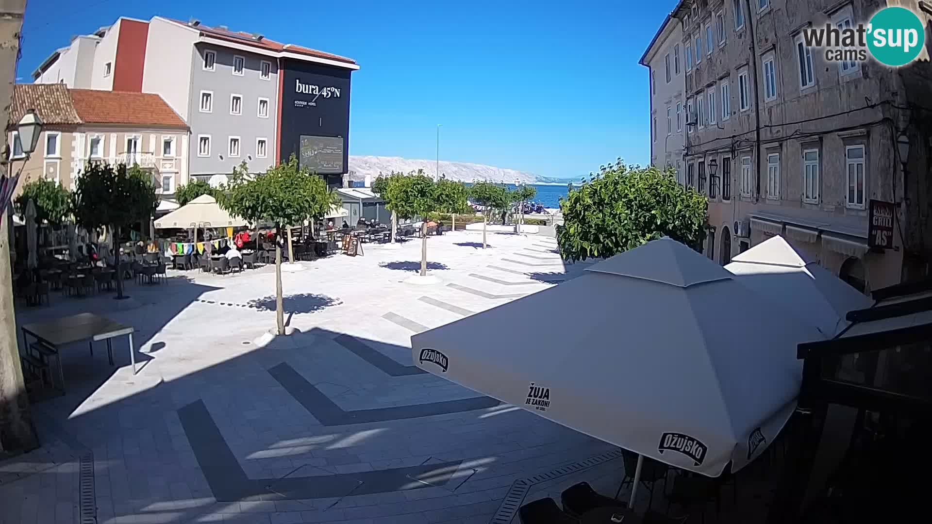 Centro de la ciudad de Senj – plaza Pavlin – Live Cam Dalmacia