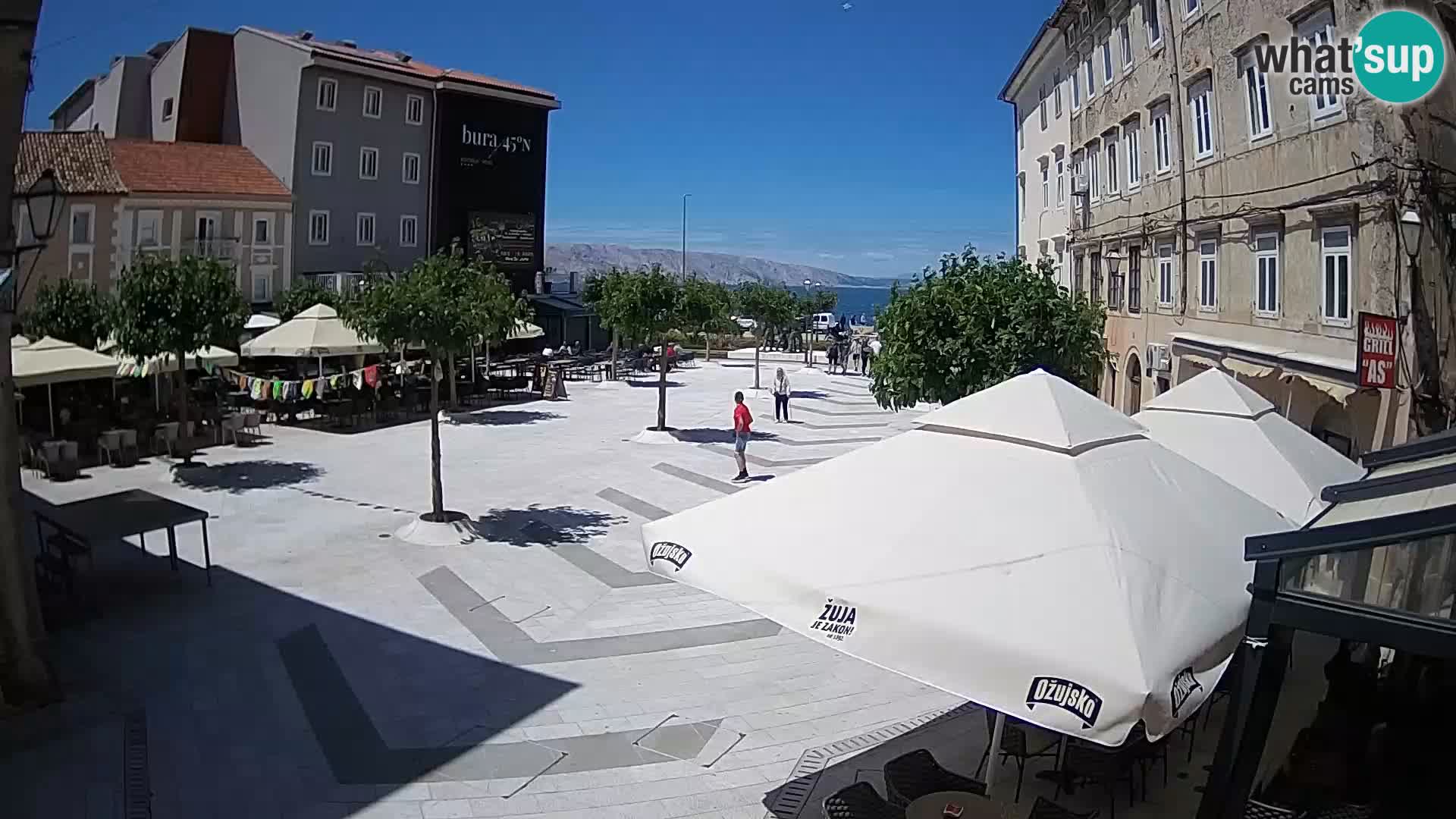 Centro de la ciudad de Senj – plaza Pavlin – Live Cam Dalmacia