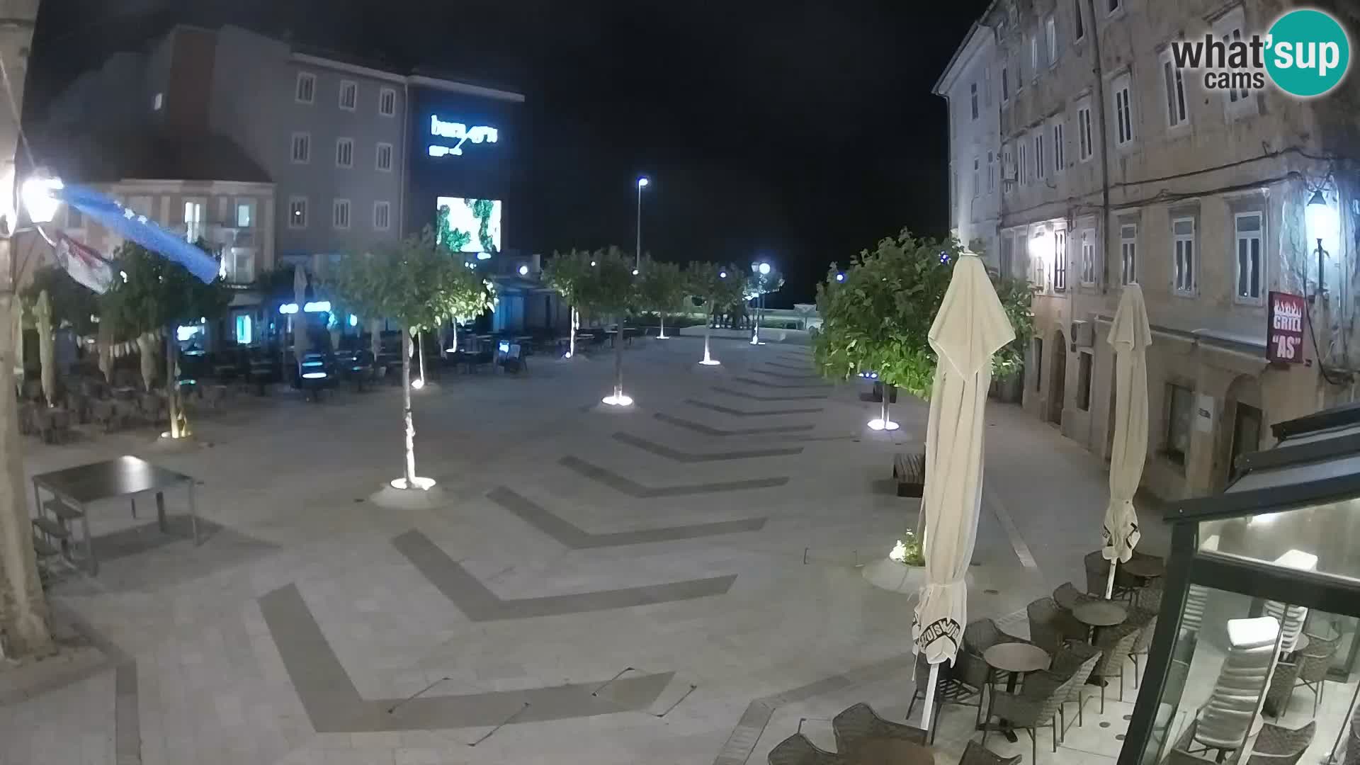 Centro della città di Senj – Piazza Pavlin – Live Cam Dalmazia