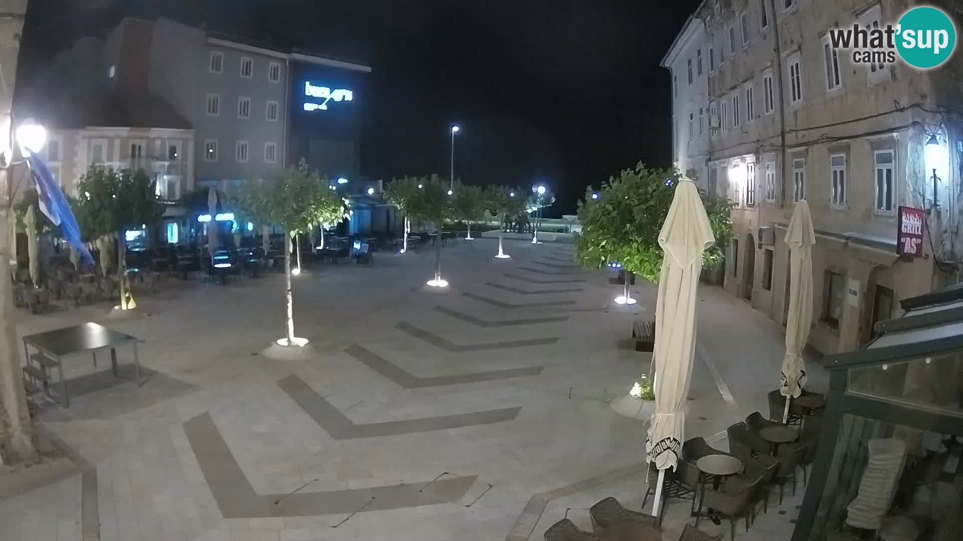 Centro de la ciudad de Senj – plaza Pavlin – Live Cam Dalmacia