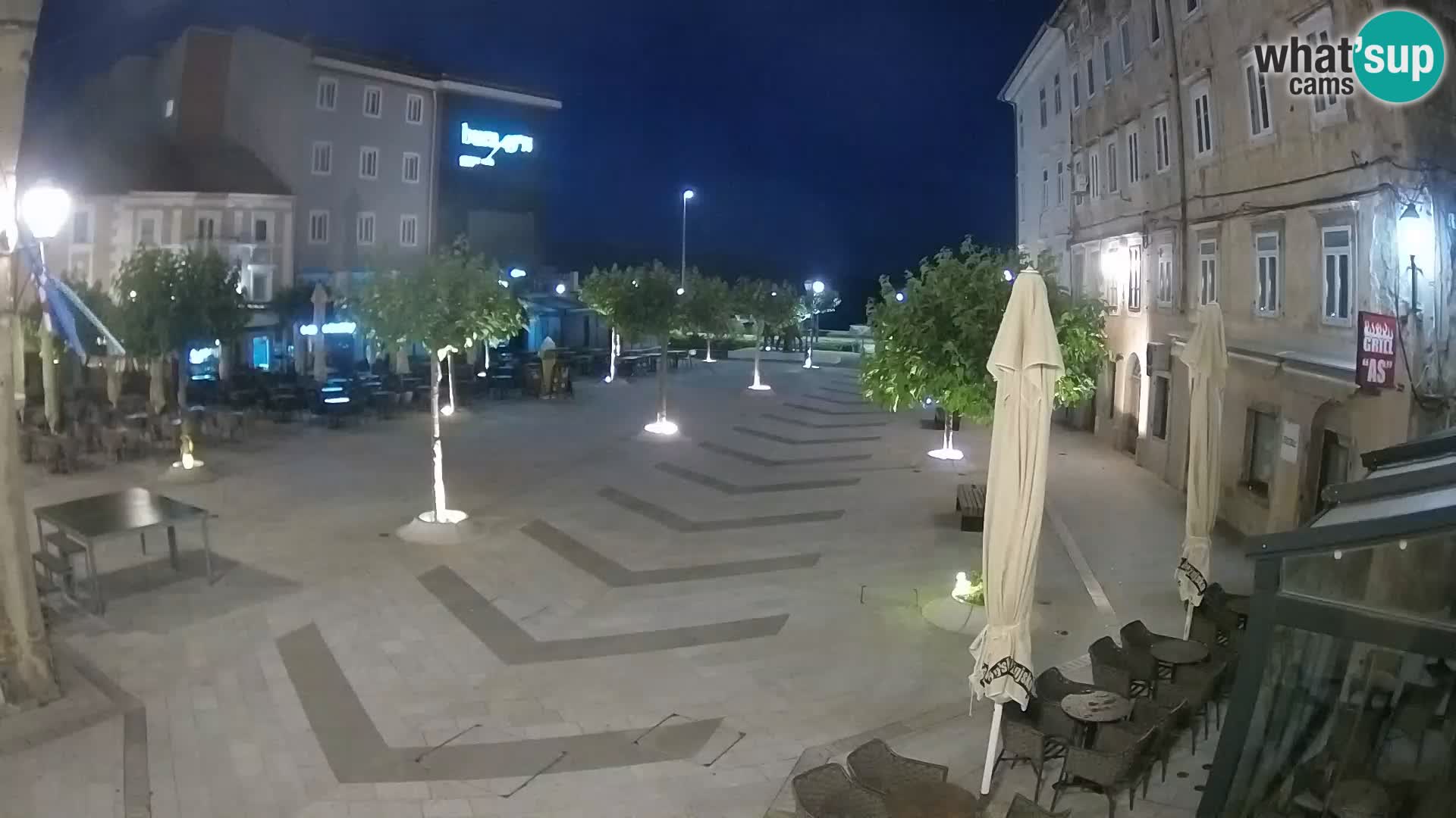 Centro de la ciudad de Senj – plaza Pavlin – Live Cam Dalmacia