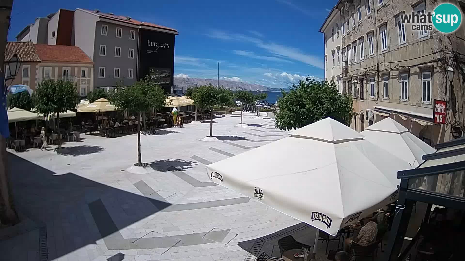 Zentrum der Stadt Senj – Pavlin platz – Live Cam Dalmatia