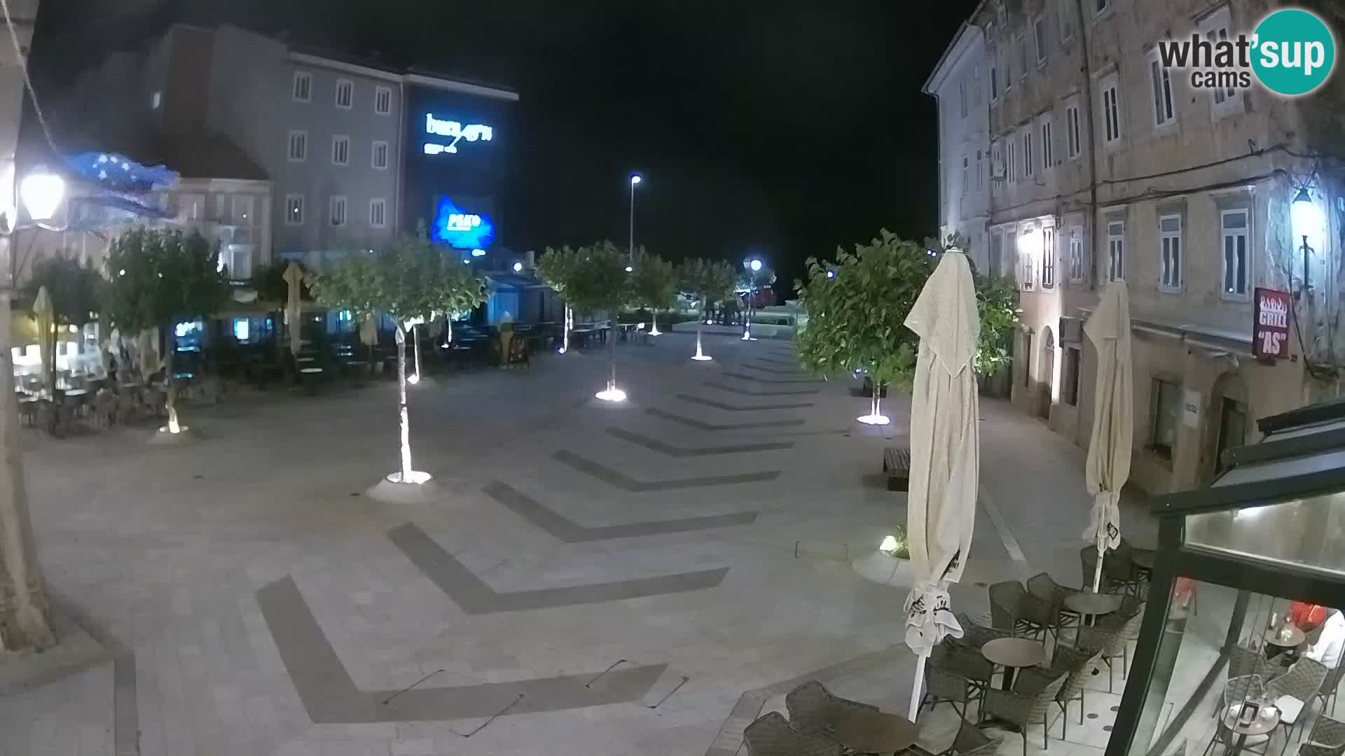 Centro de la ciudad de Senj – plaza Pavlin – Live Cam Dalmacia