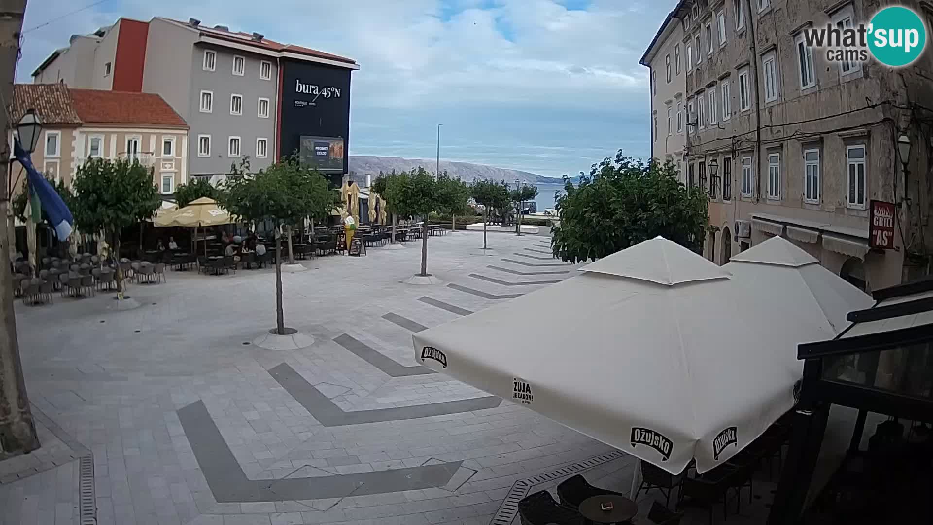 Centre de la ville de Senj – Place Pavlin – Live Cam Dalmatie
