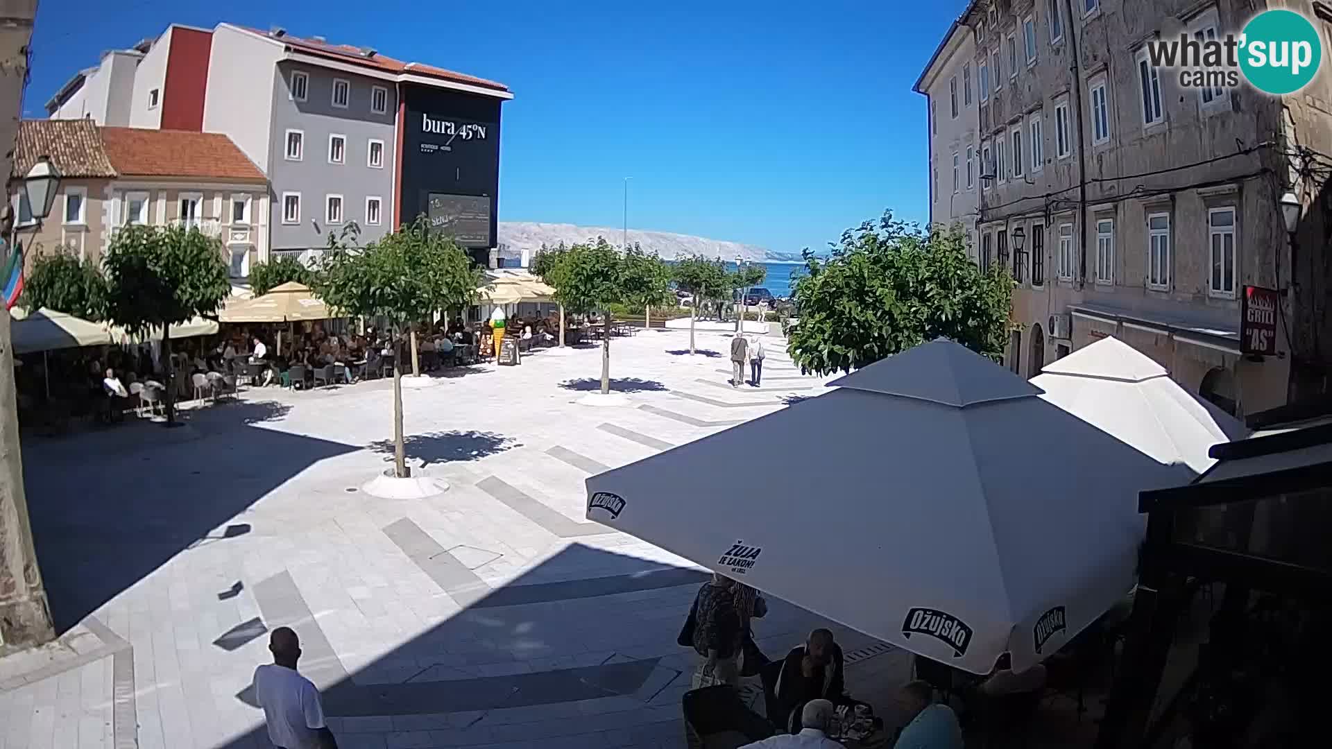 Centro de la ciudad de Senj – plaza Pavlin – Live Cam Dalmacia